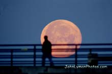 032 Moonset  Huntington Beach Pier
